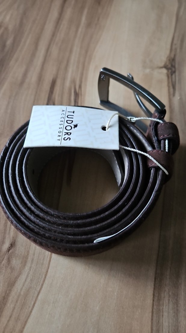 Tudors Erkek Koyu Kahverengi Minimalist Kemer - Görsel 4