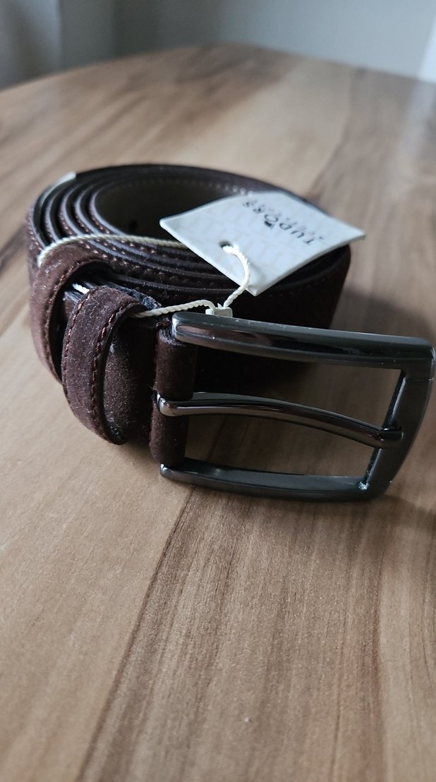 Tudors Erkek Koyu Kahverengi Minimalist Kemer - Görsel 2