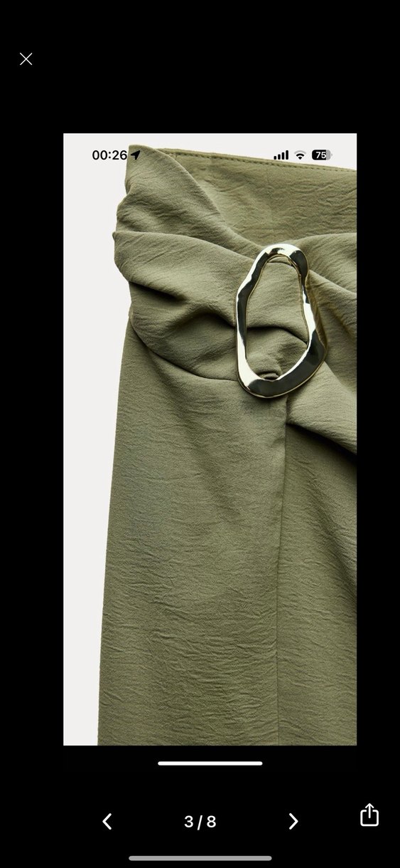 Hafif Haki Hamile Uzun Keten - Görsel 2