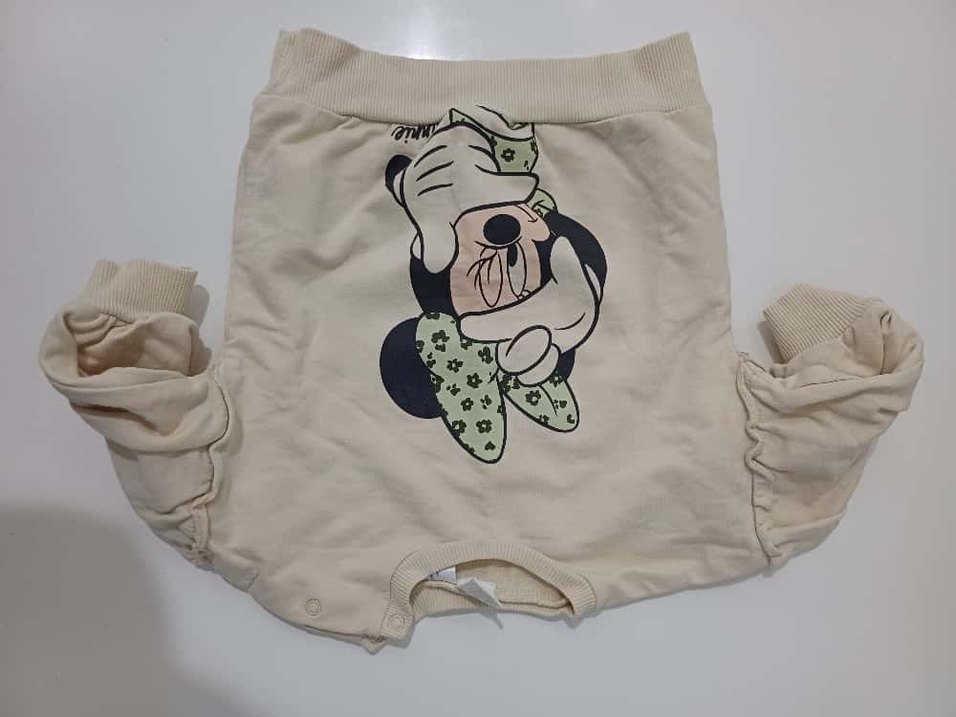 Bebek Kız Baskılı Uzun Kollu Body - Görsel 2