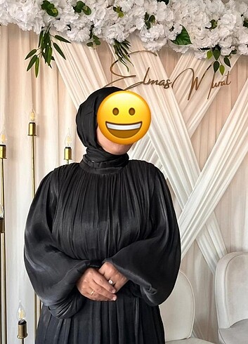 40 Beden Siyah Tesettür Abiye 