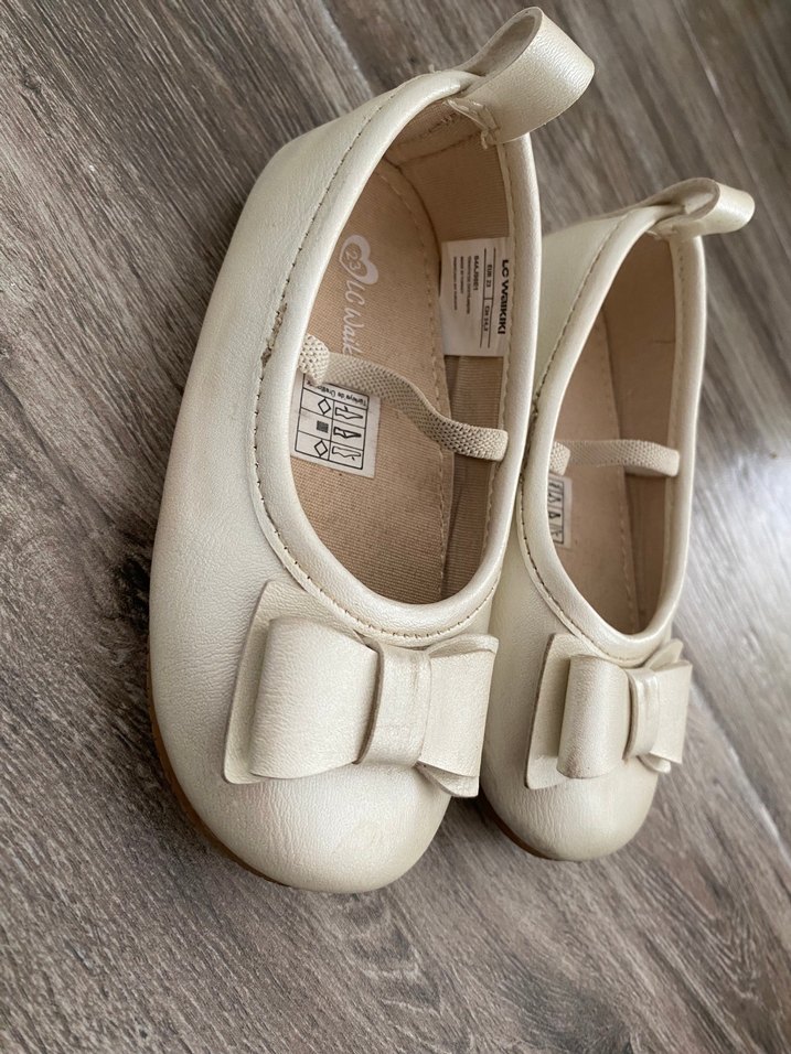 Kız Çocuk Beyaz Fiyonklu Babet - Görsel 2