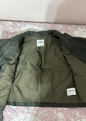 Zara Zara Haki Deri Kadın Ceket