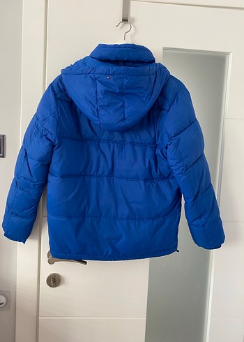 Erkek Çocuk Mavi Kapüşonlu Fermuarlı Mont - Görsel 2