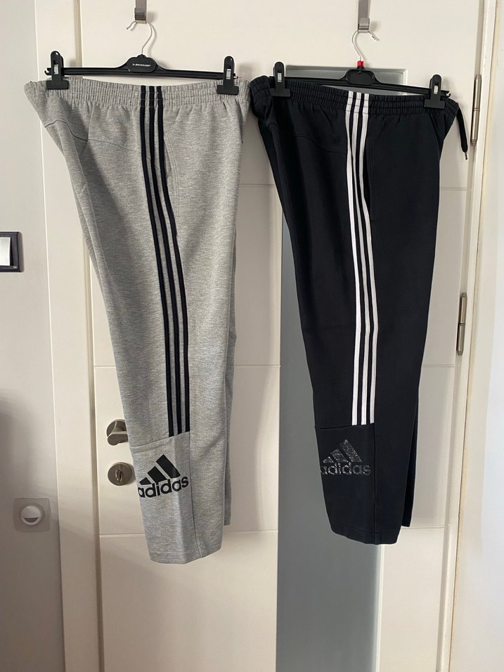 Erkek Çizgili Gri ve Siyah Eşofman Altı - Görsel 3