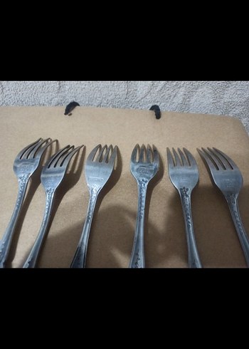 Gümüş Renkli Vintage Çatal Seti - Görsel 4