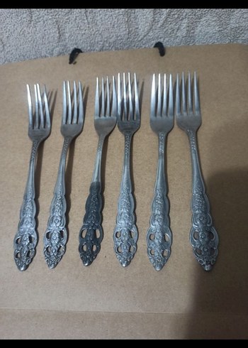 Gümüş Renkli Vintage Çatal Seti - Görsel 2