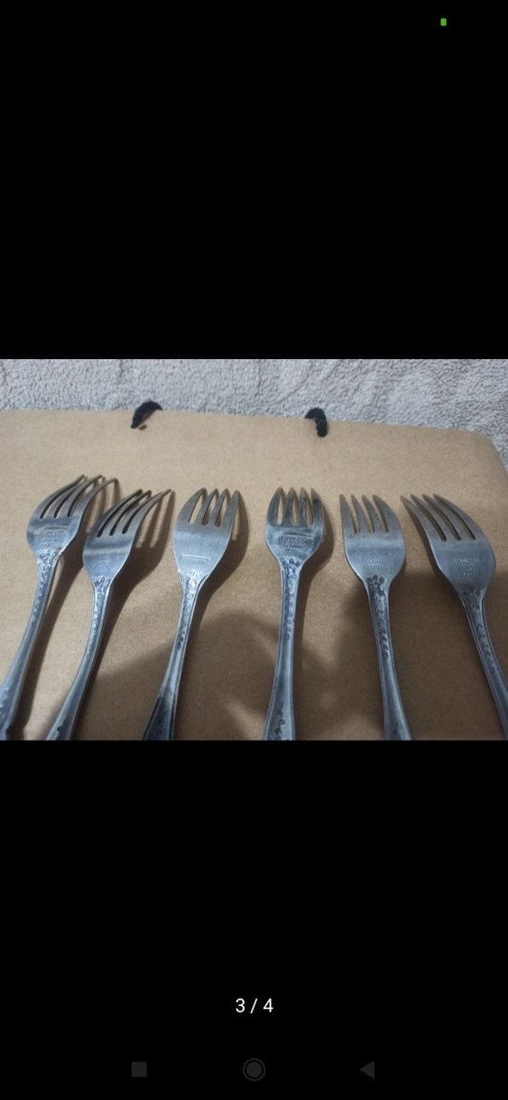 Gümüş Renkli Vintage Çatal Seti - Görsel 4