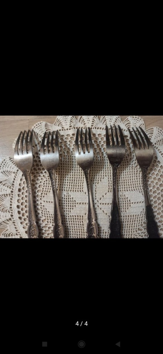 Gümüş Renkli Vintage Çatal Seti - Görsel 3