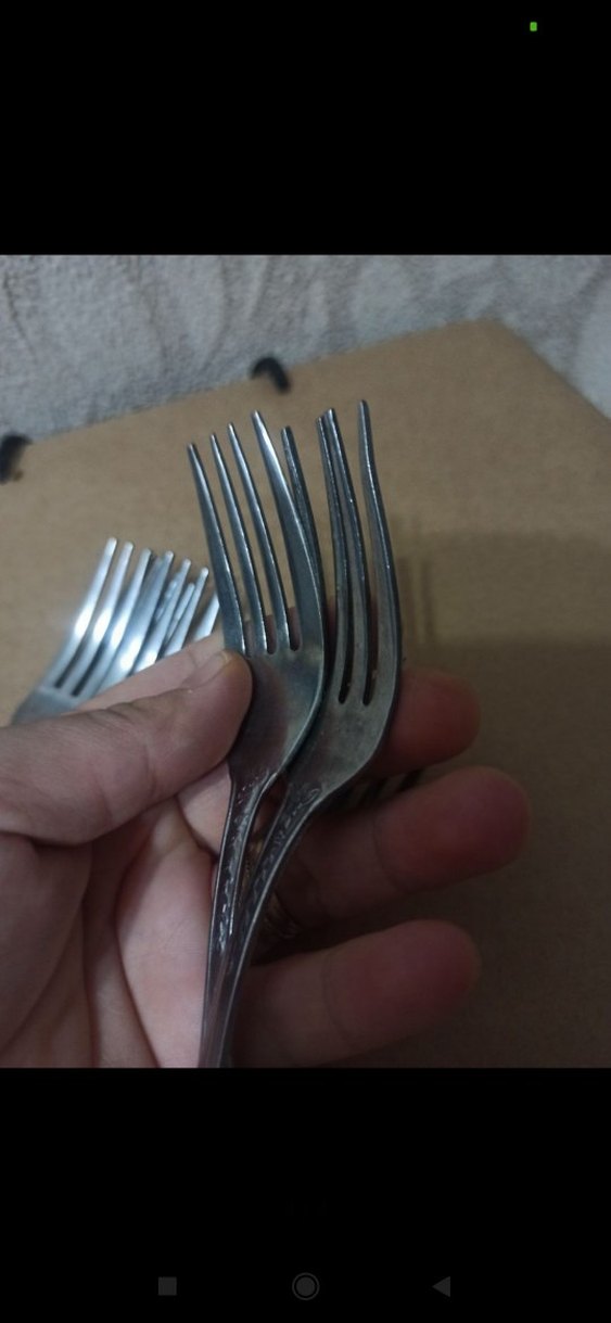 Gümüş Renkli Vintage Çatal Seti - Görsel 5