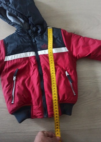 Kapüşonlu Kırmızı Erkek Çocuk Mont - Görsel 4