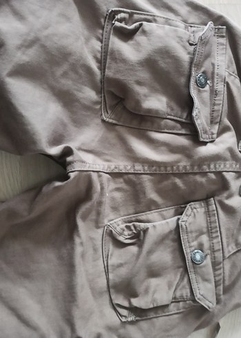 Erkek Bej Keten Şort kapri - Görsel 7