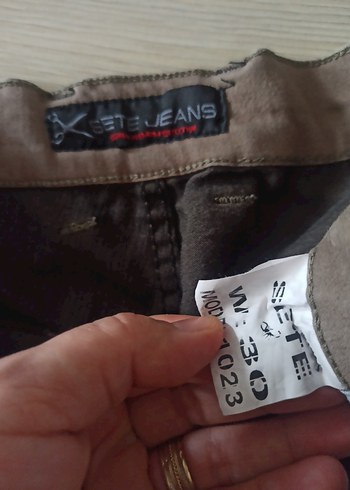 Erkek Bej Keten Şort kapri - Görsel 6