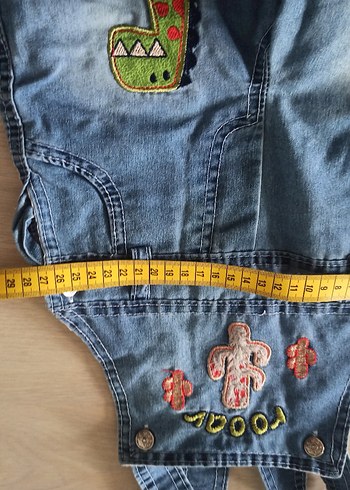 Nakışlı Renkli Erkek Kot Tulum - Görsel 3