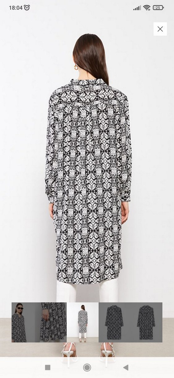 Yılan Desenli Uzun Kollu Kadın Tunik - Görsel 3