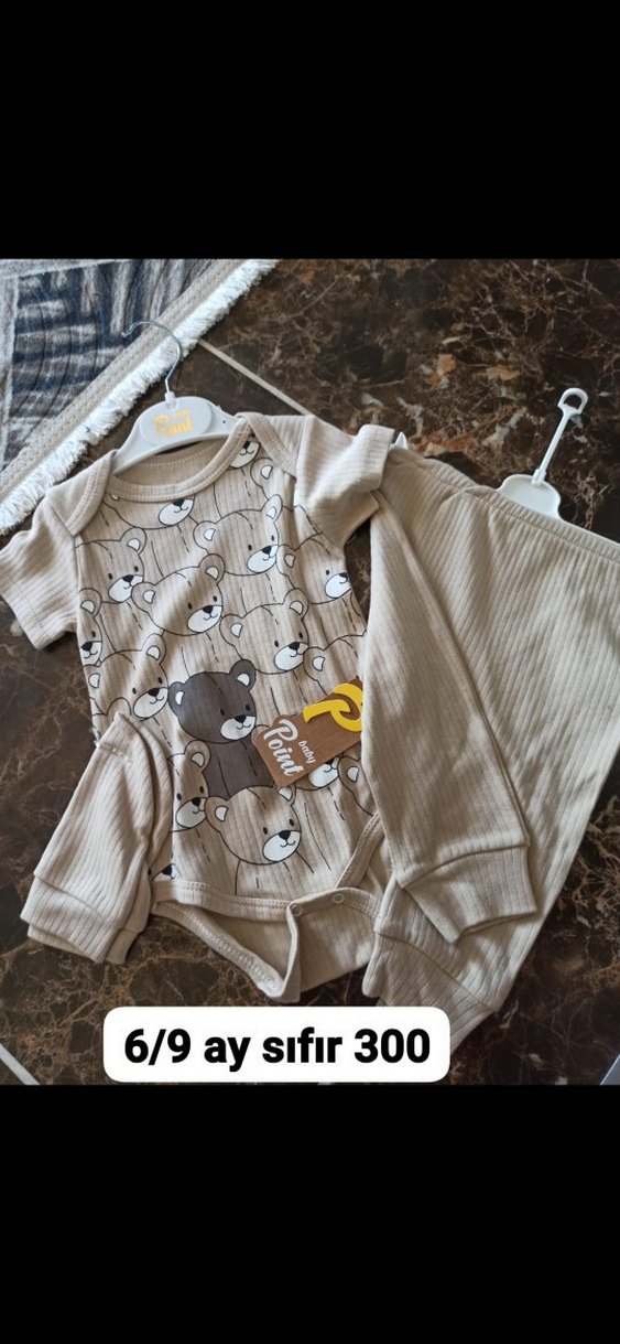 Erkek çocuk zıbınlı takım sıfır 9/12 aya olur - Görsel 2