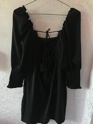 H&M Karpuz kol Siyah Elbise