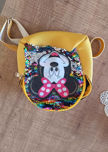 Renkli Minnie Baskılı Çanta