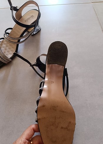 39 Beden siyah Renk Siyah Parlak Yılan Desenli Stiletto Topuklu Sandalet