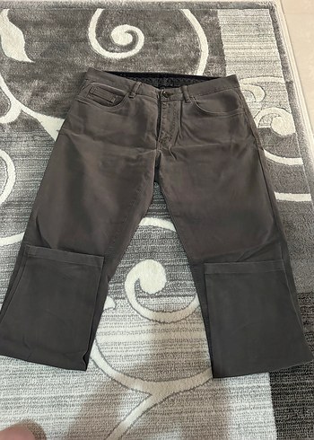 Diğer Kemerli Erkek Kahverengi Regular Fit Pantolon Kip