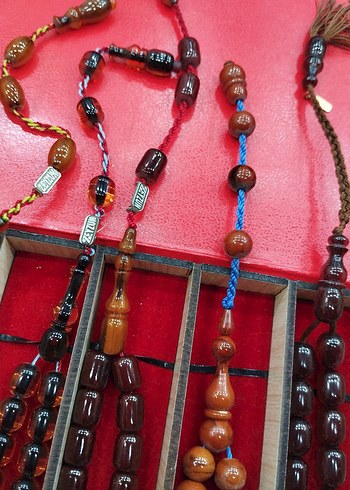  Beden çeşitli Renk Erkek Vintage Tesbih Seti, Çok Renkli