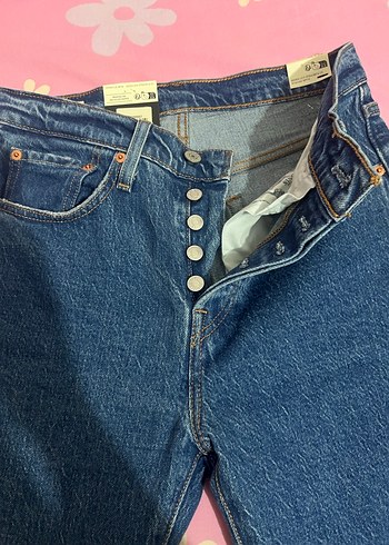 Levis 501 orta mavi Kadın Denim Pantolon - Görsel 2