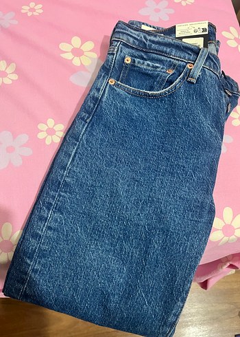 Levis 501 orta mavi Kadın Denim Pantolon - Görsel 5