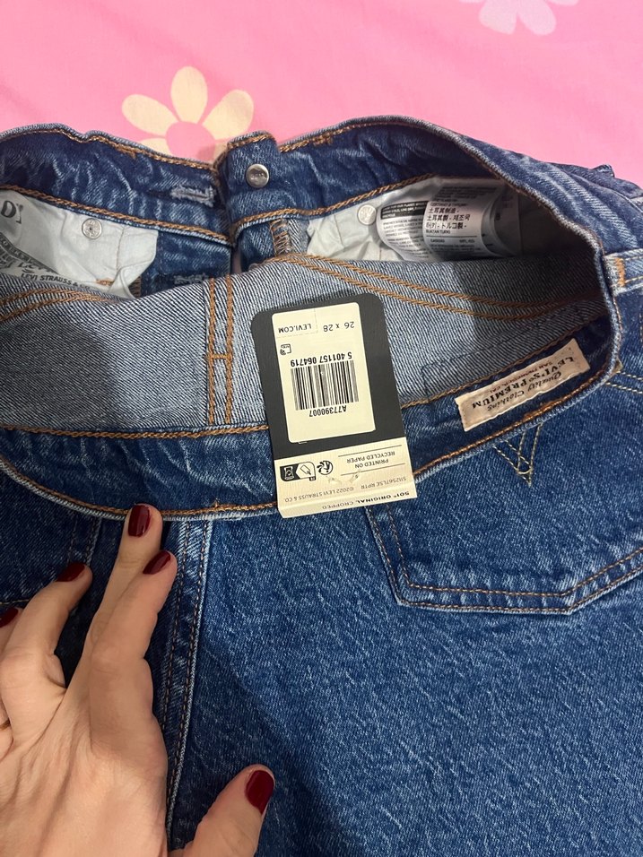 Levis 501 orta mavi Kadın Denim Pantolon - Görsel 3