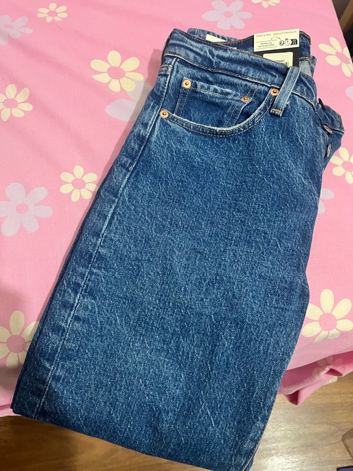 Levis 501 orta mavi Kadın Denim Pantolon - Görsel 5