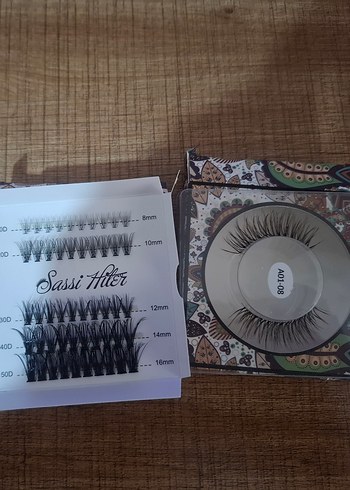 Bej ve Gri Takma Kirpik Seti - Görsel 2