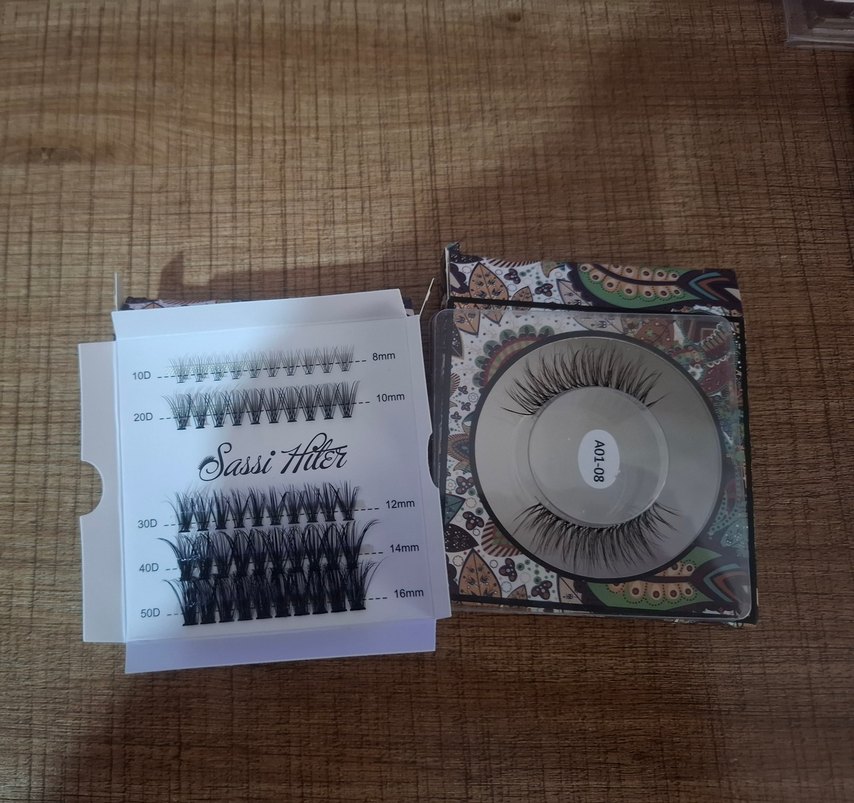 Bej ve Gri Takma Kirpik Seti - Görsel 2