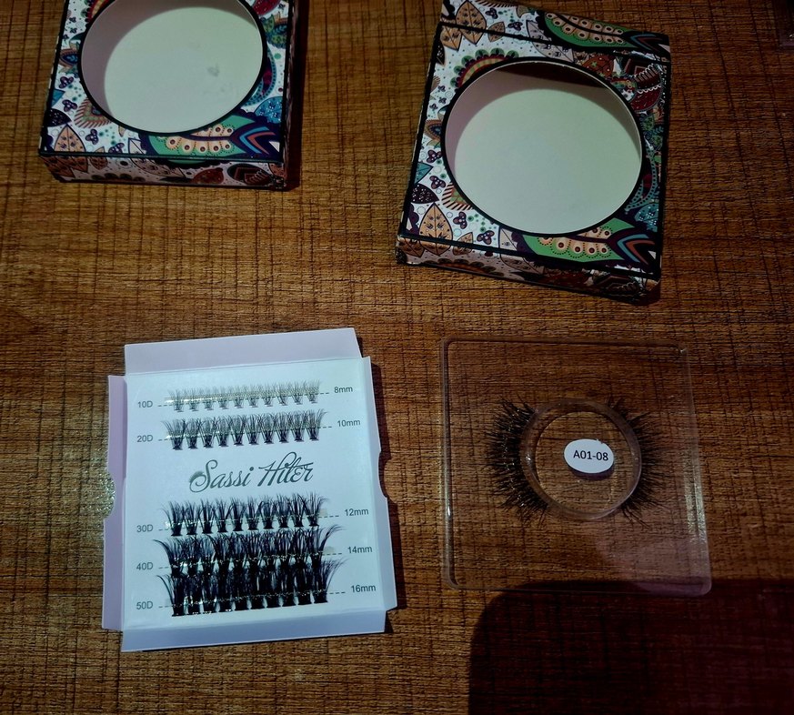 Bej ve Gri Takma Kirpik Seti - Görsel 5