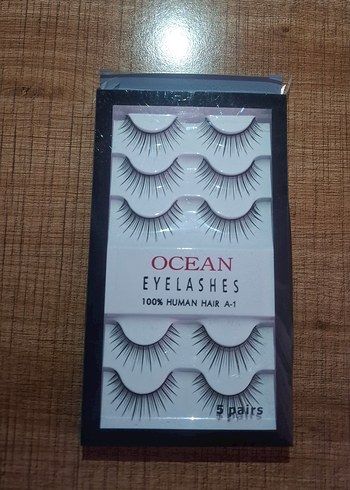 Ocean 100% Doğal Saç Takma Kirpik 5 Çift - Görsel 2