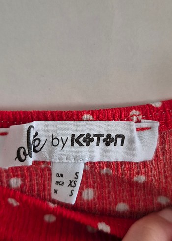 Kırmızı Puantiyeli Crop - Görsel 3