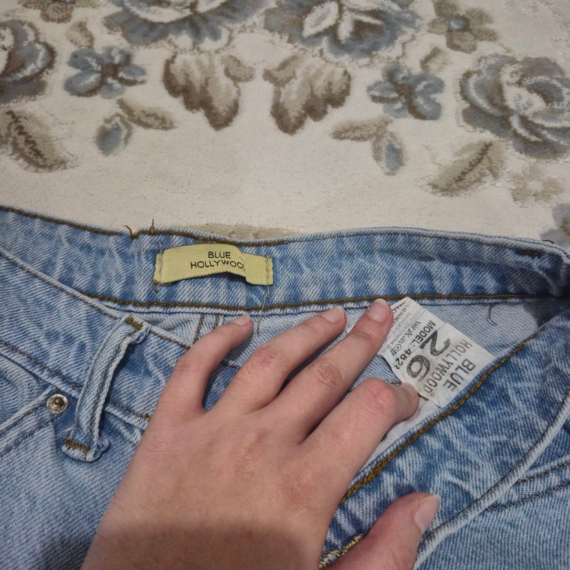 Bol Paça Açık Mavi Kot Pantolon - Görsel 4