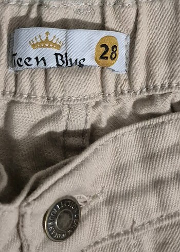 Bej Kadın Keten Kumaş Pantolon - Görsel 4