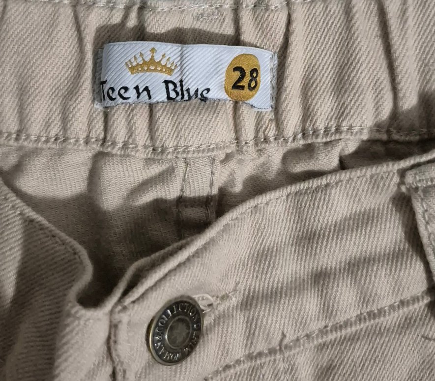 Bej Kadın Keten Kumaş Pantolon - Görsel 4