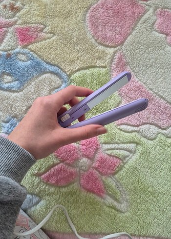 Pastel Mor Mini Saç Düzleştirici - Görsel 4