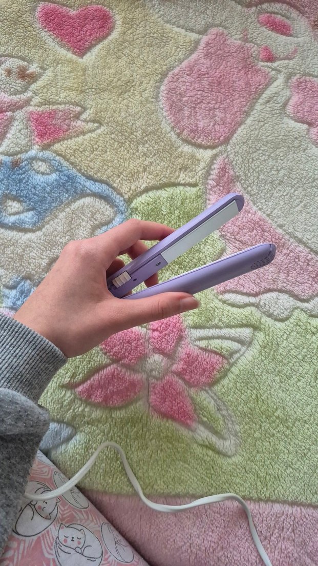 Pastel Mor Mini Saç Düzleştirici - Görsel 4