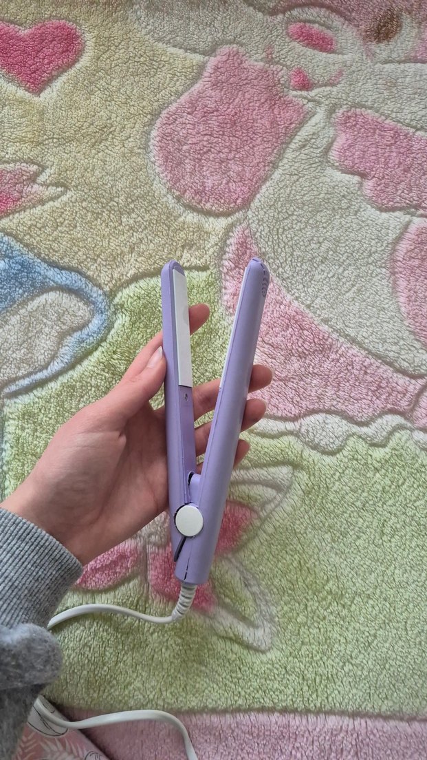 Pastel Mor Mini Saç Düzleştirici - Görsel 3