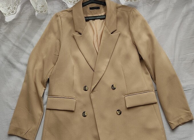 l Beden camel Renk Blazer Ceket