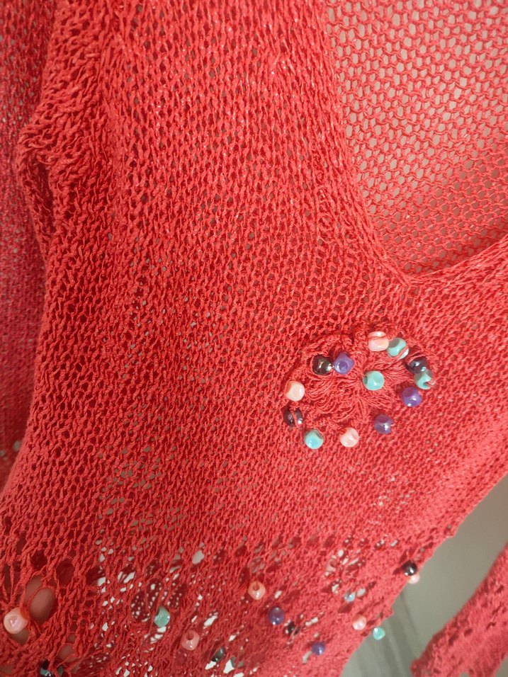 Bayan file triko Kazak pareo bluz - Görsel 4