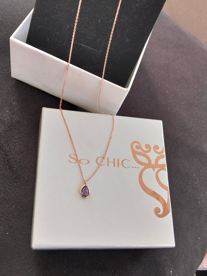 So chic bayan gümüş kolye - Görsel 4