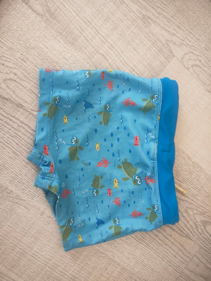 Erkek Çocuk Renkli Desenli Mavi Mayo - Görsel 2