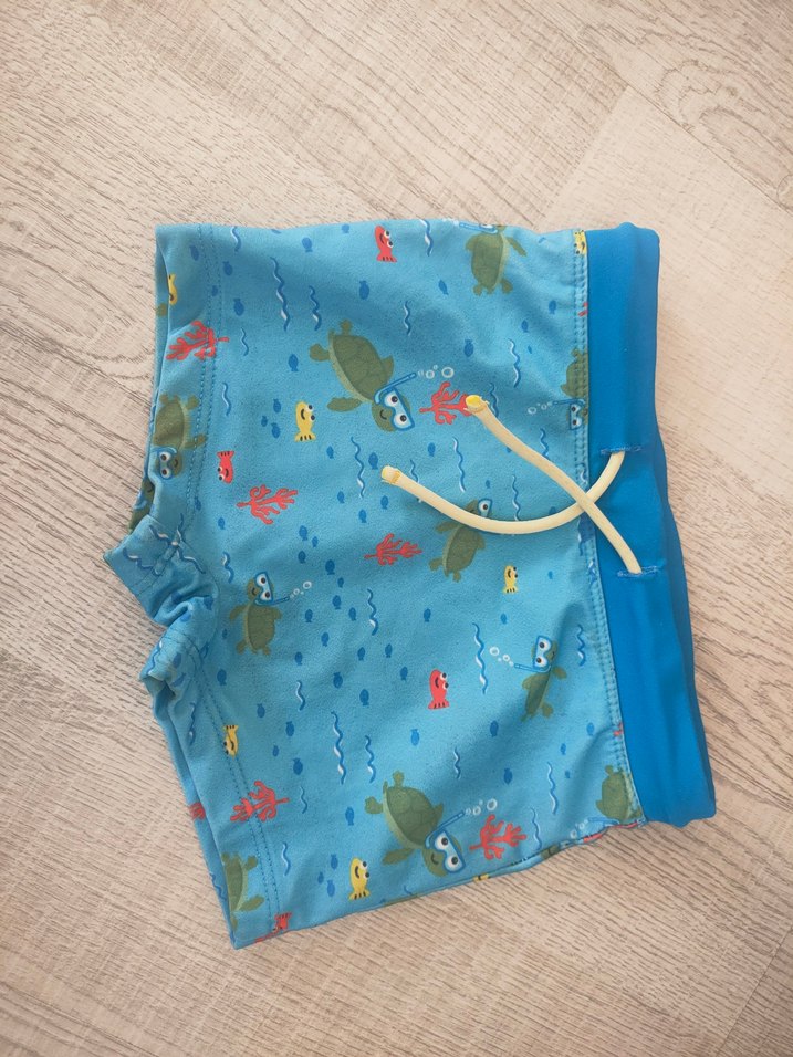 Erkek Çocuk Renkli Desenli Mavi Mayo - Görsel 3