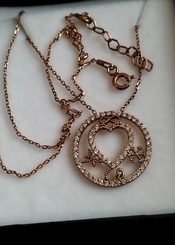 So chic Kadın Parıltılı Kalp Detaylı Zincir Kolye Gümüş - Görsel 5