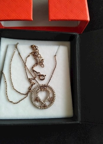 So chic Kadın Parıltılı Kalp Detaylı Zincir Kolye Gümüş - Görsel 7