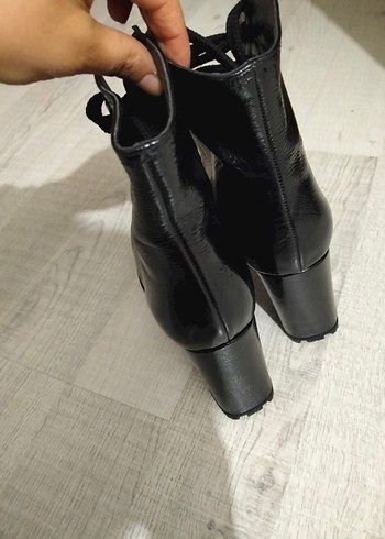 Derimod Siyah Platform Topuklu Gotik Kadın Bot rugan - Görsel 7