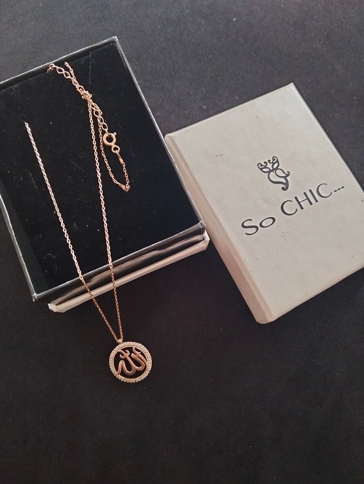 Kadın gümüş Allah lafzı kolye - Görsel 5