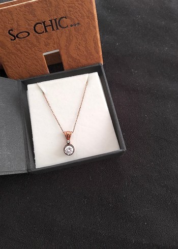 Zincir Detaylı Mini Kadın Kolye gümüş so chic - Görsel 6